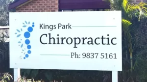 Kings Park Chiropractic Clinic signage
